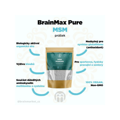 BrainMax Pure MSM prášek, 500 g