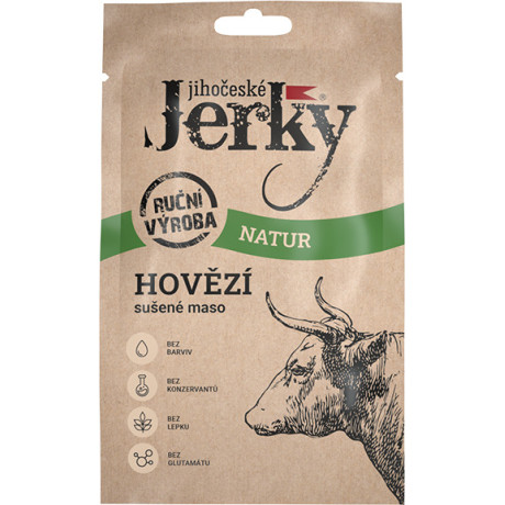 Jihočeské Jerky Hovězí natur 20 g, PegraStore.cz