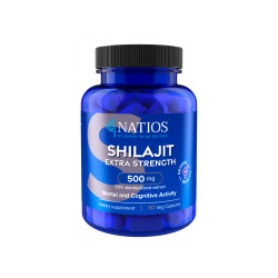 NATIOS Shilajit Extract, 500 mg, Extra Strength, 90 veganských kapslí