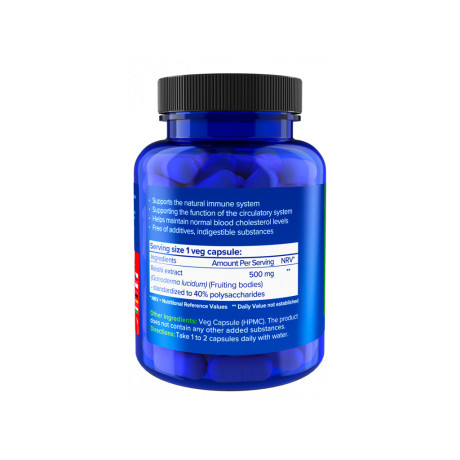 NATIOS Reishi Extract, 500 mg, 40% polysaccharides, 90 veganských kapslí