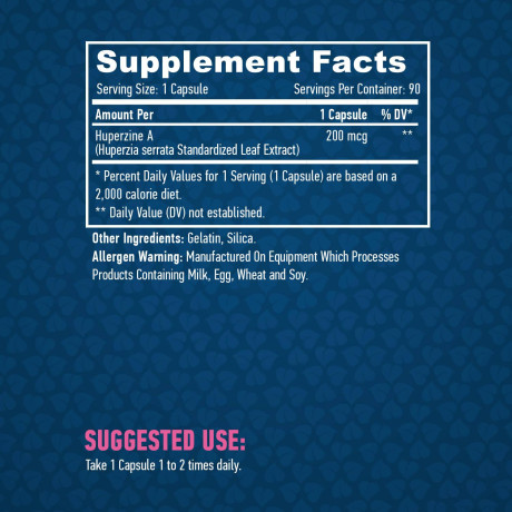 Haya Labs Huperzine A 98% Extract 200mcg