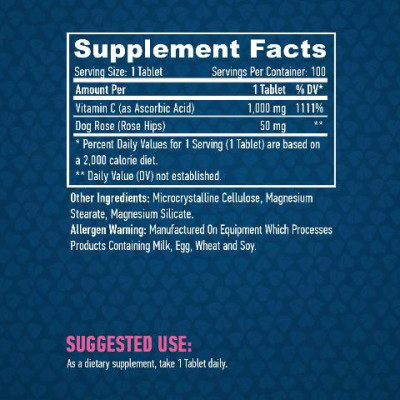 Haya Labs Vitamin C 1000 mg with Rose Hips