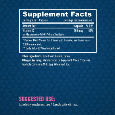 Haya Labs Vitamín K2 Mk7 100mcg