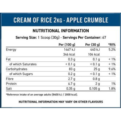 Applied Nutrition Cream of Rice
