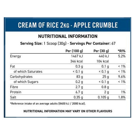 Applied Nutrition Cream of Rice