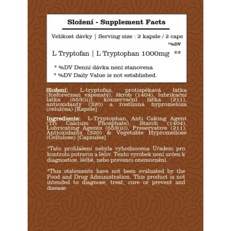 Tree of Health L-Tryptophan 500mg