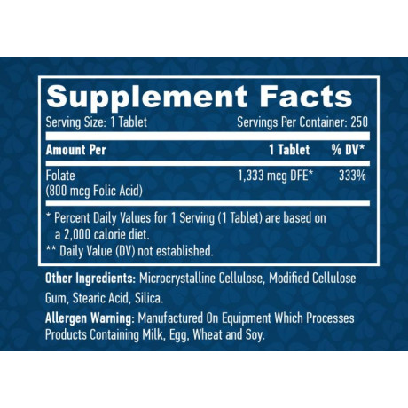 Haya Labs Folic Acid 800mcg