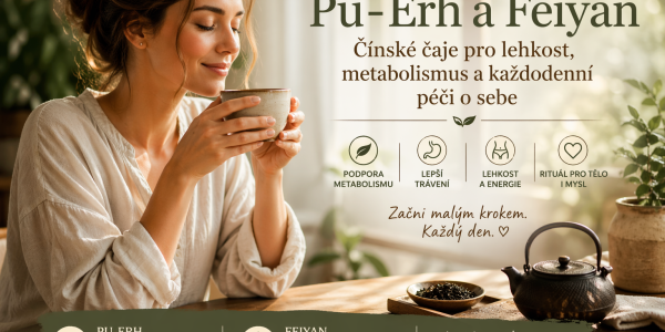 Pu-Erh a Feiyan: čínské čaje pro lehkost, metabolismus a každodenní péči o sebe